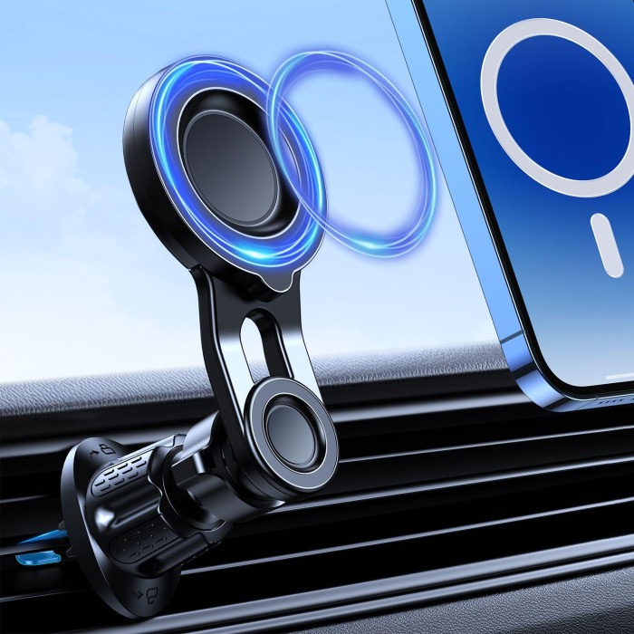 SEEBINGO Handyhalterung Auto, [Superstarke Magnetische] Handy Halterung Auto  mit Metallring, 360° Drehbarer für MagSafe Autohalterung